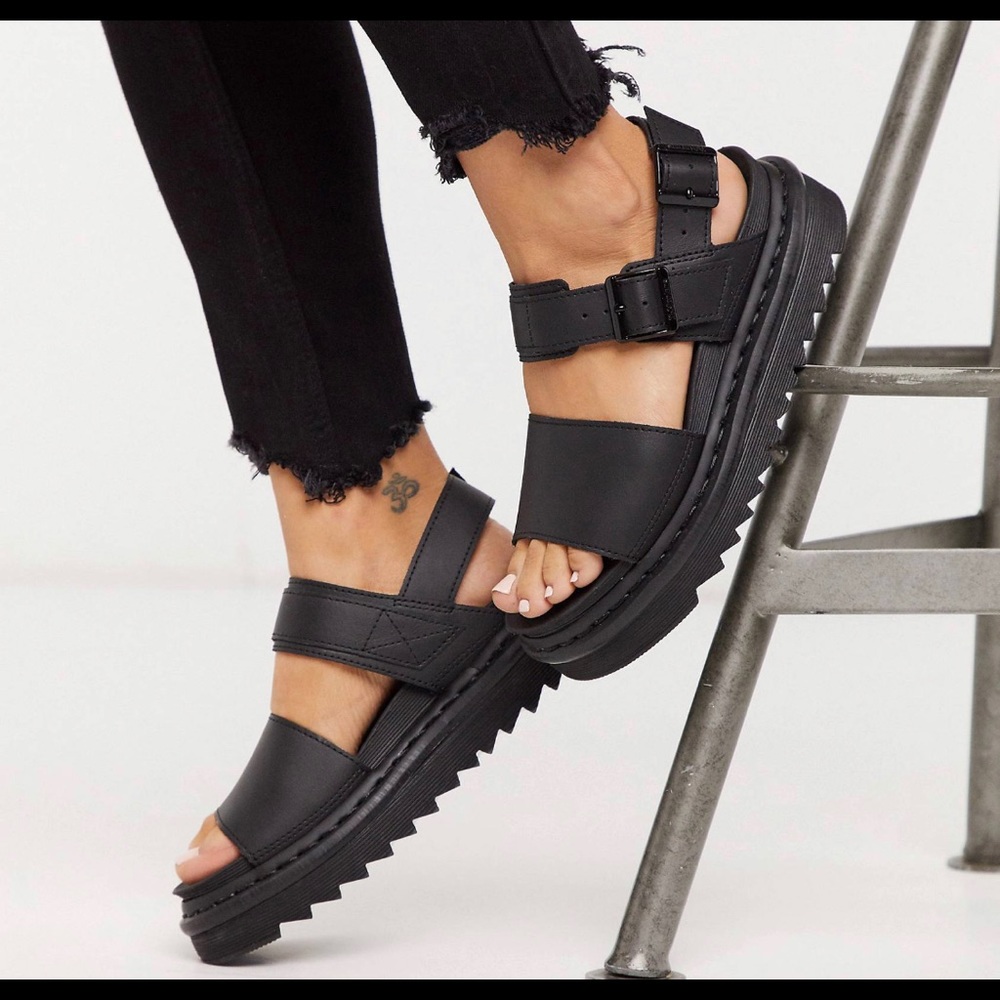 COPY - All black Dr. Marten’s Voss Sandal size 5
